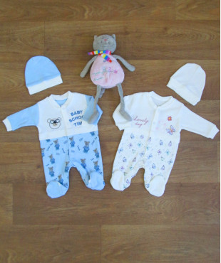 Ясельний чоловічок ошатний з шапочкою турецький Nanon Baby коттон