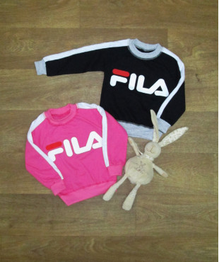 Дитячий джемпер "FILA" з білою вставкою, начіс