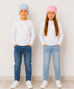 Детская базовая шапка для мальчиков и для девочек (унисекс), 5-8 лет, стрейч двухслойная Детская базовая шапка для мальчиков и для девочек (унисекс), 5-8 лет, стрейч двухслойная